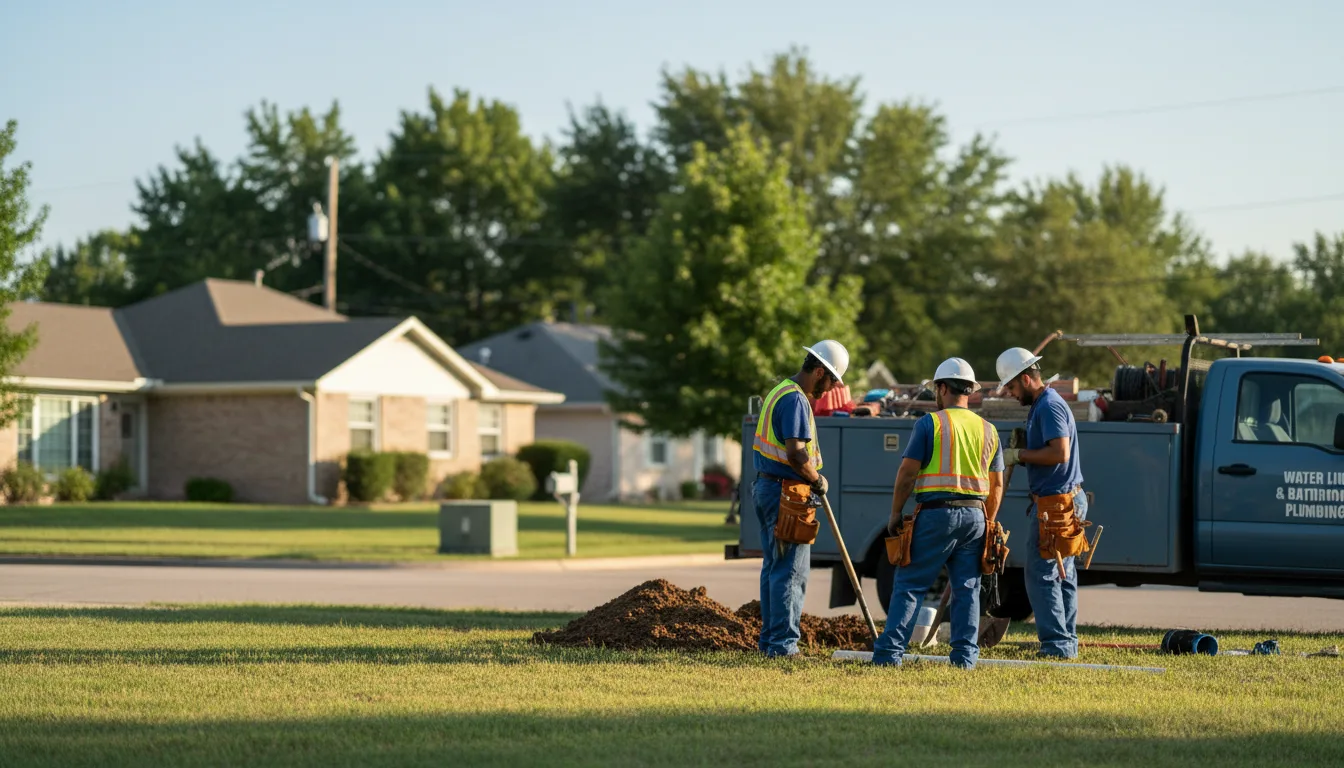 Residential water line and bathroom plumbing service in Tipton, MO